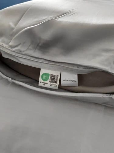 Customer photo review of Mulberry Silk Pillowcase — 19 Momme