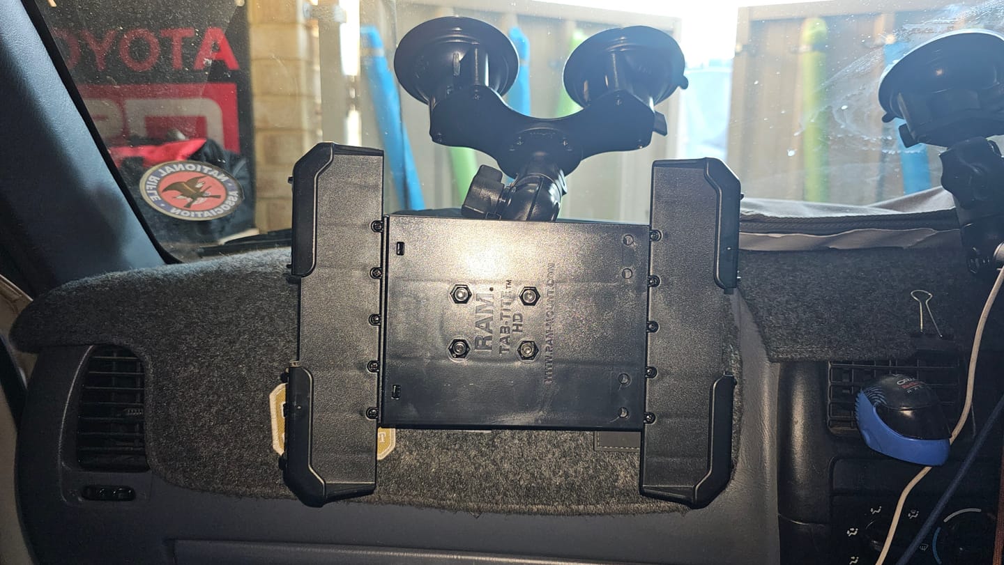 Customer photo review of RAM® Tab-Tite™ Holder for 10.1" - 10.5" Tablets With or Without Case (RAM-HOL-TAB33U)