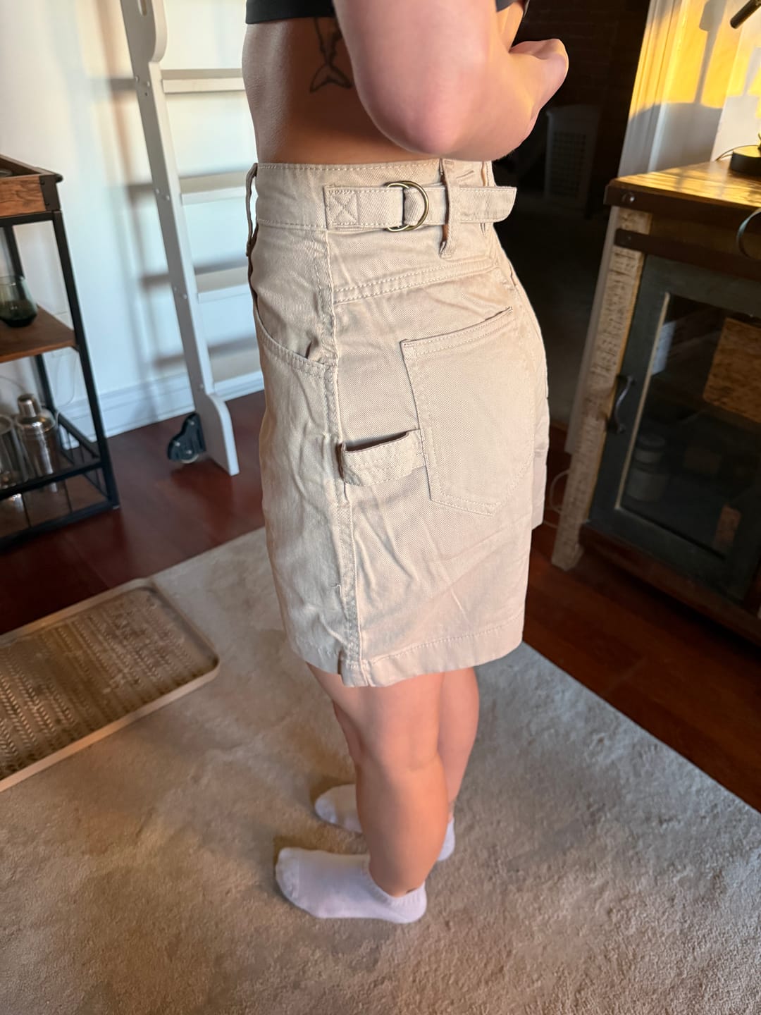 Customer photo review of Utility Shorts - Stone
