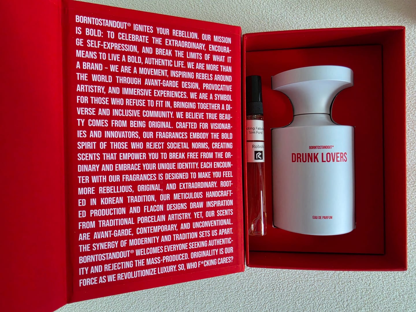 Customer photo review of Drunk Lovers Eau de Parfum BORNTOSTANDOUT®
