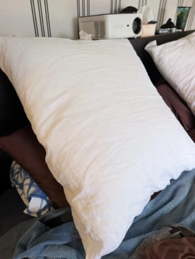 Customer photo review of French Flax Linen Pillowcase