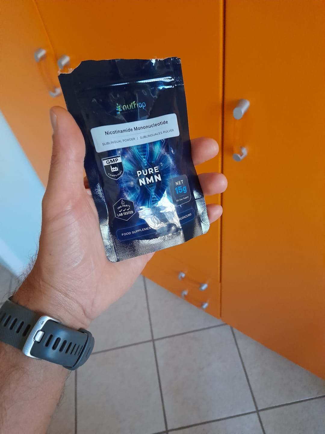 Customer photo review of Nutriop® Pure NMN Sublingual Powder - Direct NAD+ Precursor (30g)