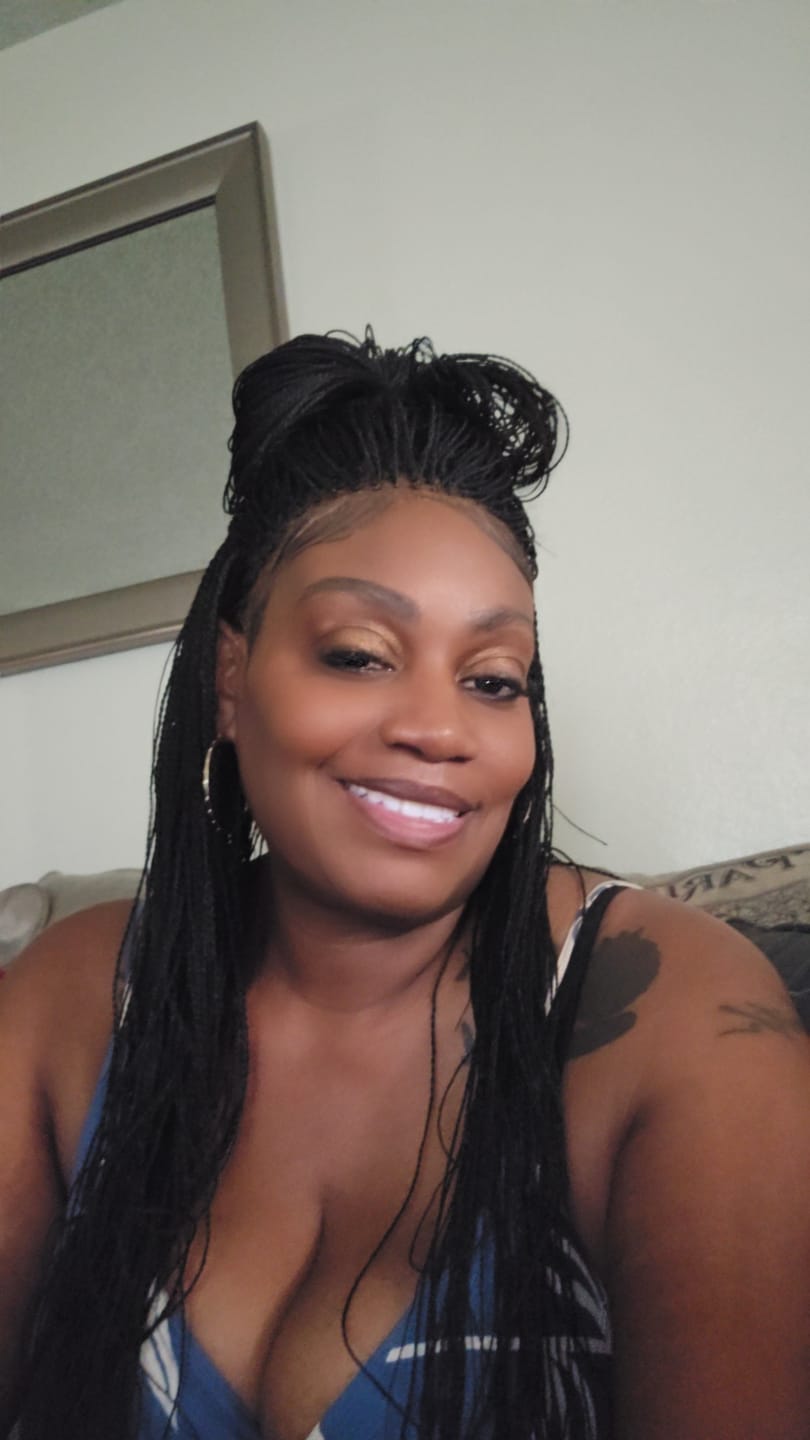Customer photo review of Mica - Micro Senegalese Twist Pre Bleached Swiss HD Full Lace Knotless Braids Wig 799 Strands