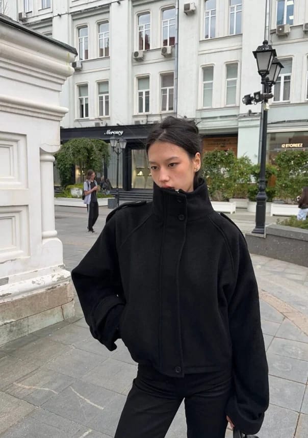 Customer photo review of Fiona Cropped Coat