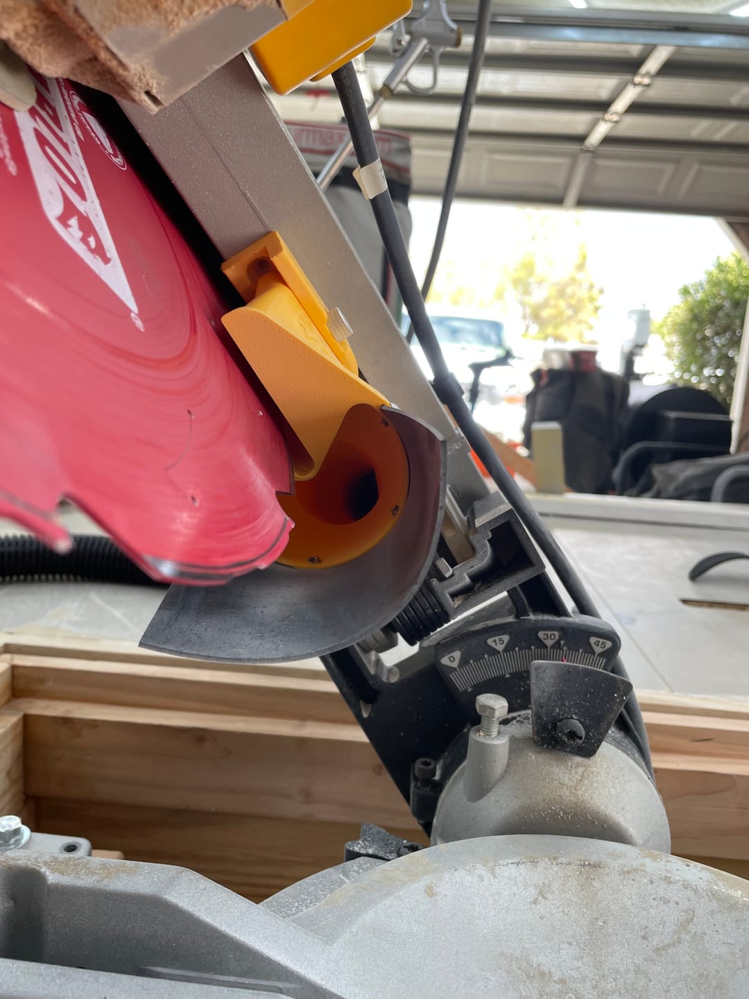 Customer photo review of Dust Collection Chute for Dewalt DW715/716 12" Non-Sliding Miter Saw