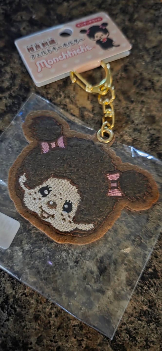 Customer photo review of Monchhichi-Chan Embroidery Felt Key Ring (Officially Licensed)