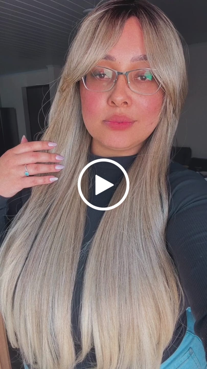 Customer video review of Peruca Giselle Loira 10/22 com Franja (Premium)