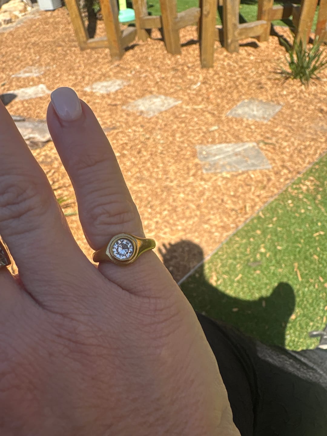 Customer photo review of The Violet Pinky Ring