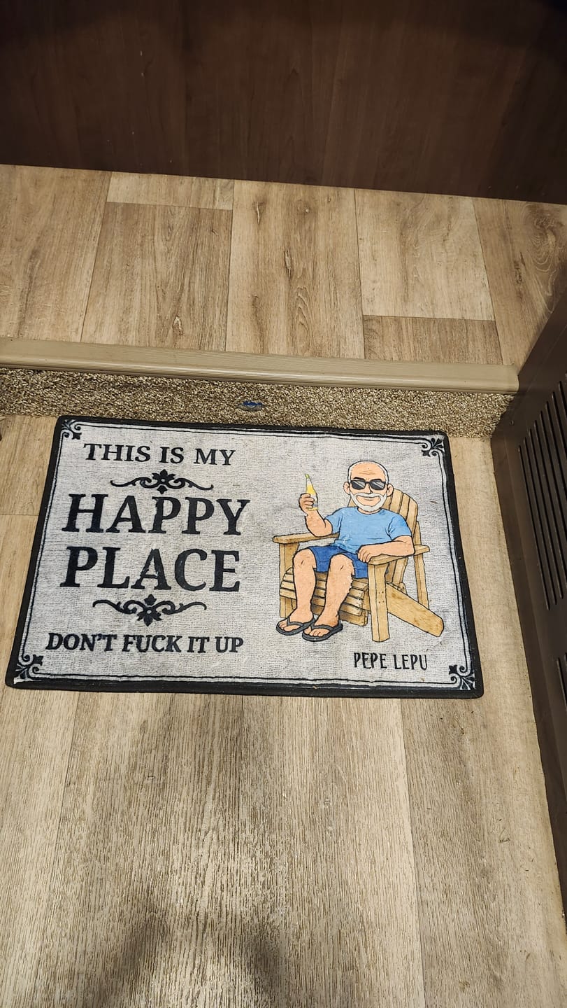 Customer photo review of Custom Home Decor Decorative Mat - Personalized Summer Vacation And Travel Gifts For Husband And Wife, Him And Her - Our Little Slice Of Heaven