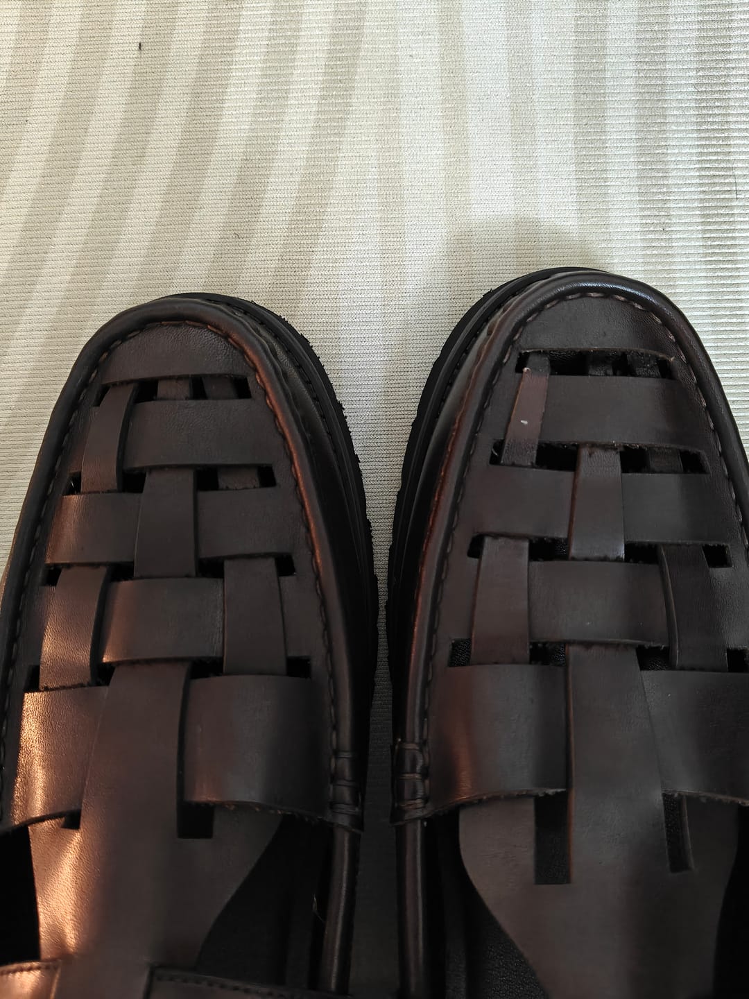 Customer photo review of Perry Weave Loafer - Dark Brown Leather (Eva Combat)