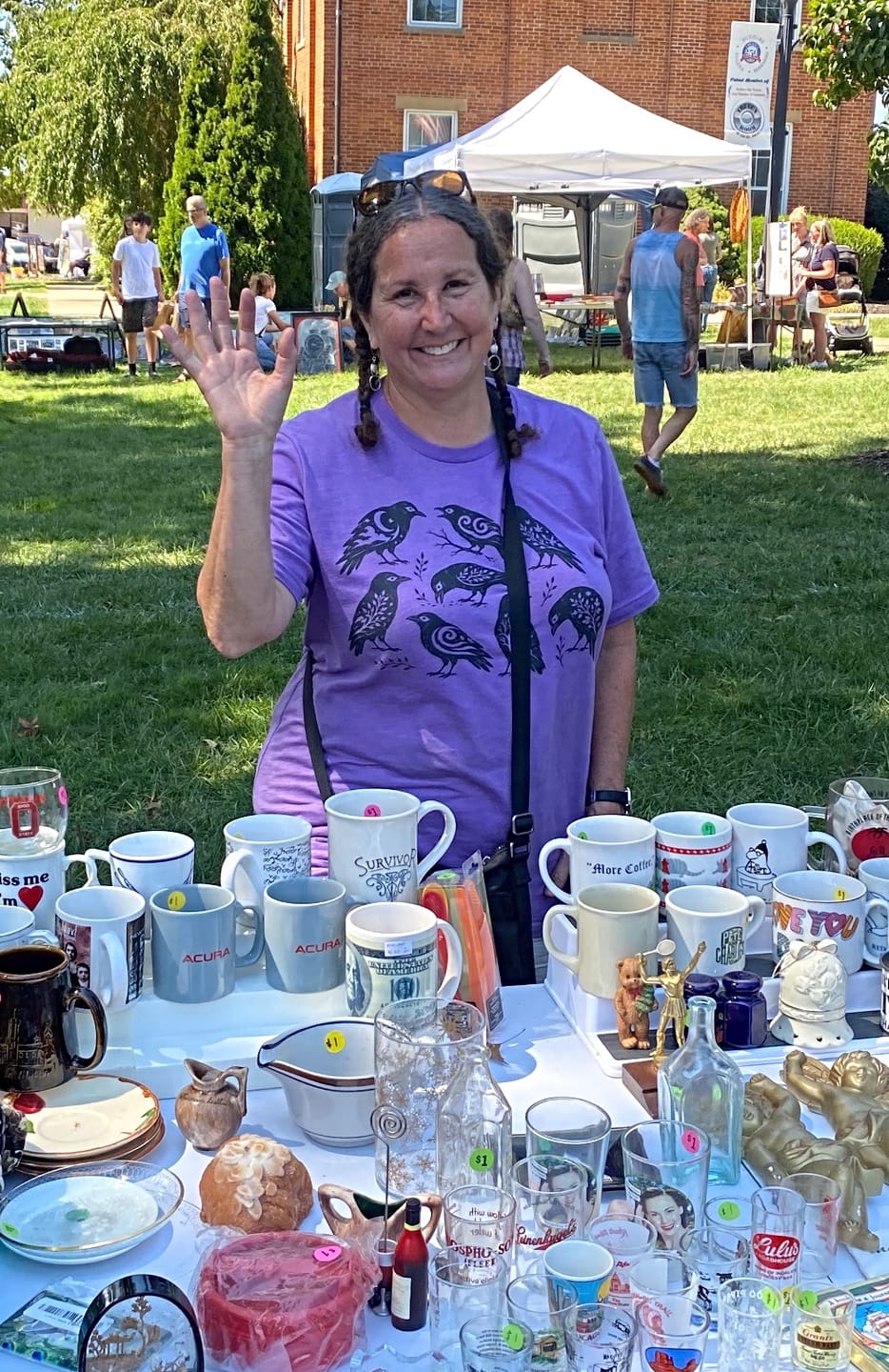 Customer photo review of Folk Art Crows Tee