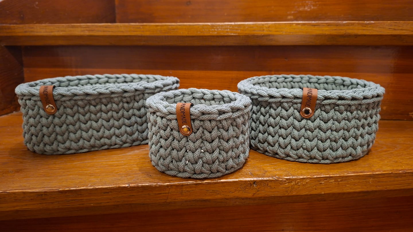 Customer photo review of Label-Set "HANDMADE" - Braun - CS0018 - für Häkelkörbe etc.