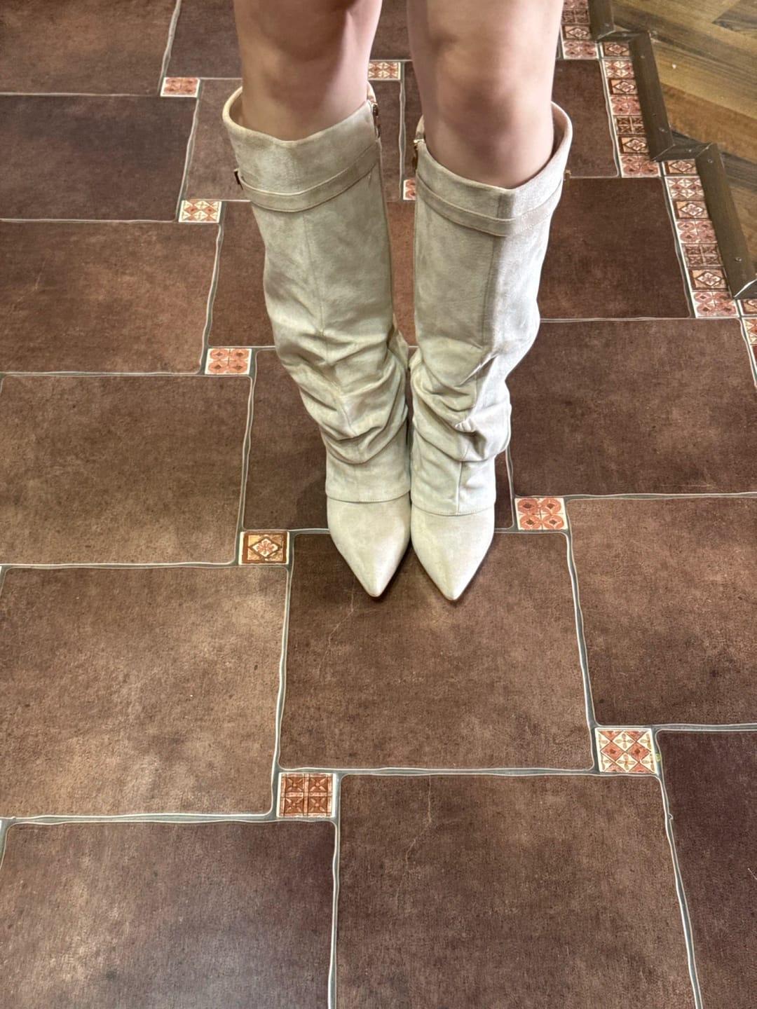Customer photo review of Jasmin Leather Lace-Up Boots
