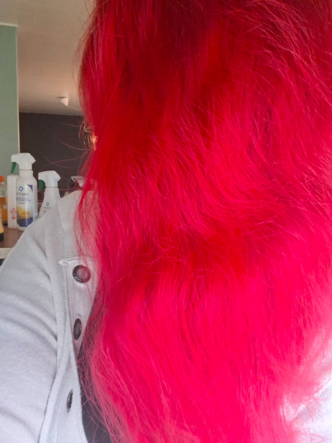 Customer photo review of Elumen Long Lasting Hair Color Oxidant Free #Rr@All 200 Ml
