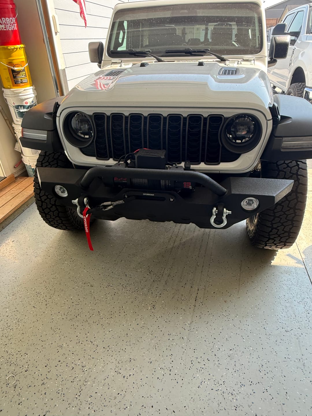 Customer photo review of OPENROAD 13,500lbs electric winch with Synthetic Rope - Panther Series 3S