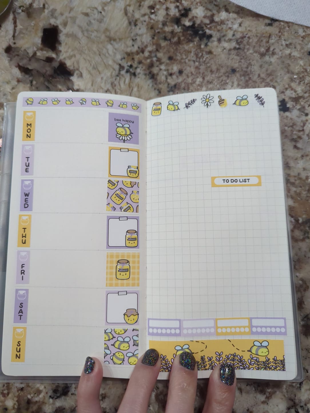 Customer photo review of Honey Lavender Theme Hobonichi Weeks kit