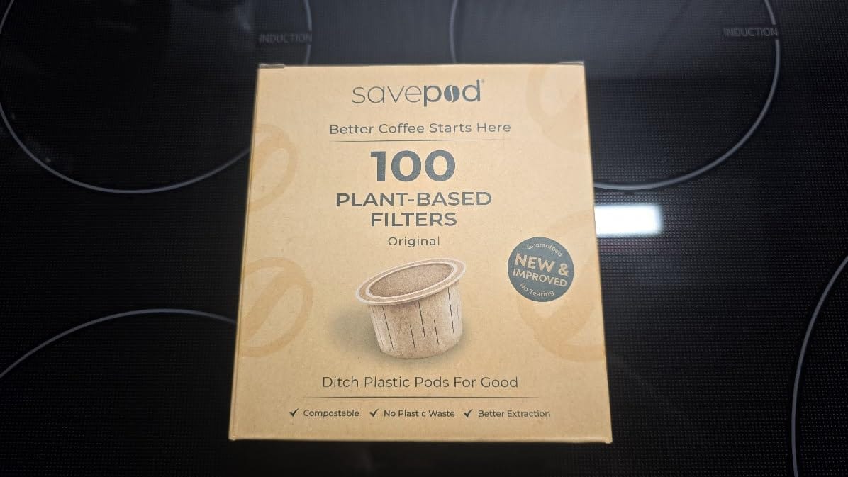Customer photo review of Savepod® Tear-Proof Coffee Filters -  White - New & Improved - 100% Compostable