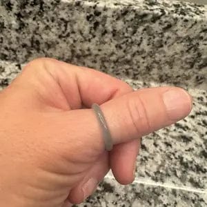 Customer photo review of FuAttract Harmony Protection & Elegance Natural Ice Jade Skinny Ring