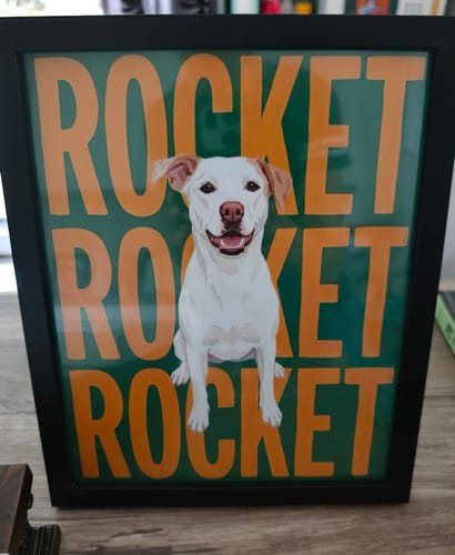 Customer photo review of Big Name - Personalised Poster