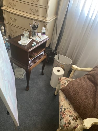 Customer photo review of Vases, Lime, & Aqua Brushwork (Paint by Numbers)