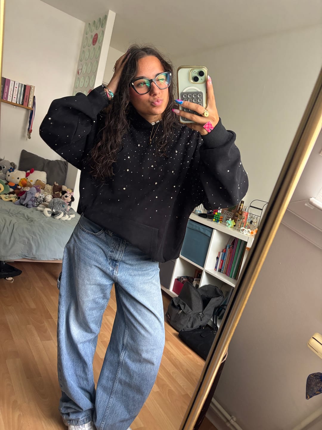 Customer photo review of Aelfric Eden Rhinestone Pullover Hoodie