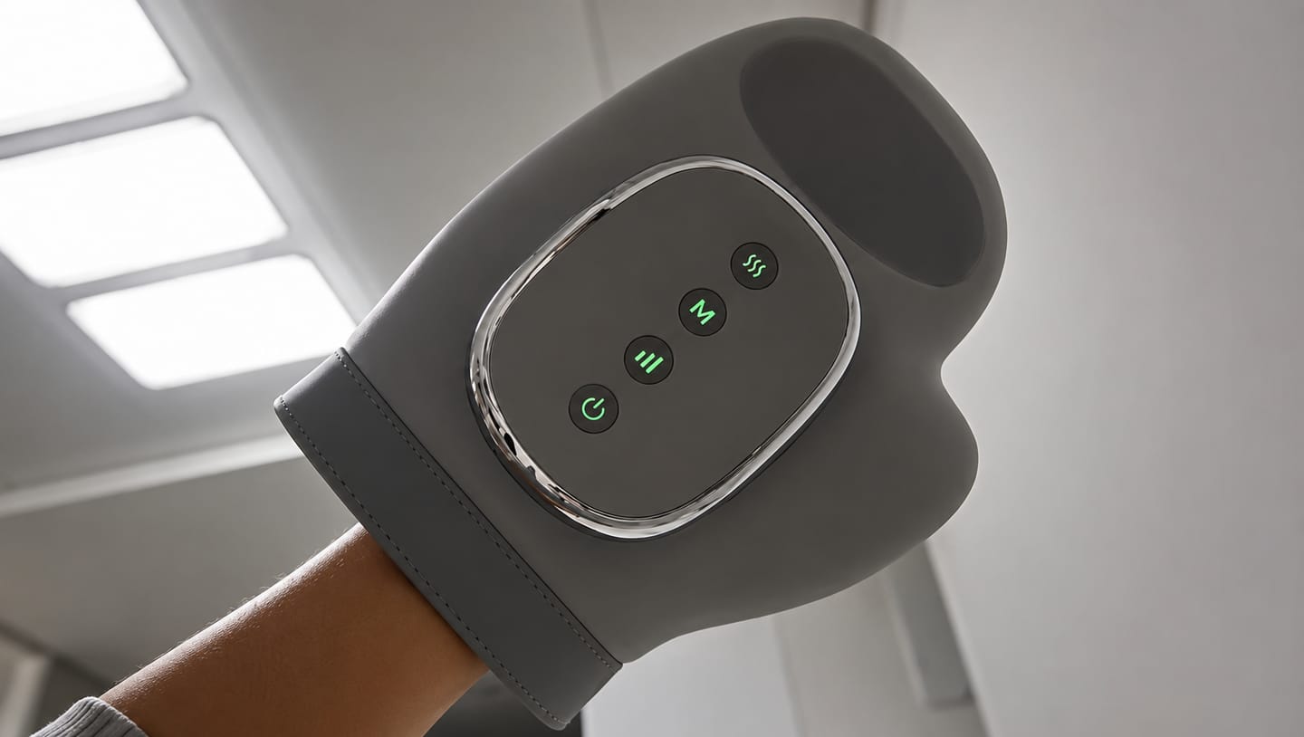 Customer photo review of Handmassagegerät mit Wärme & Kompression