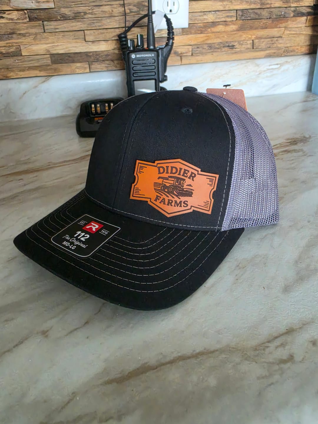Customer photo review of Richardson 112 Custom Leather Patch Hats