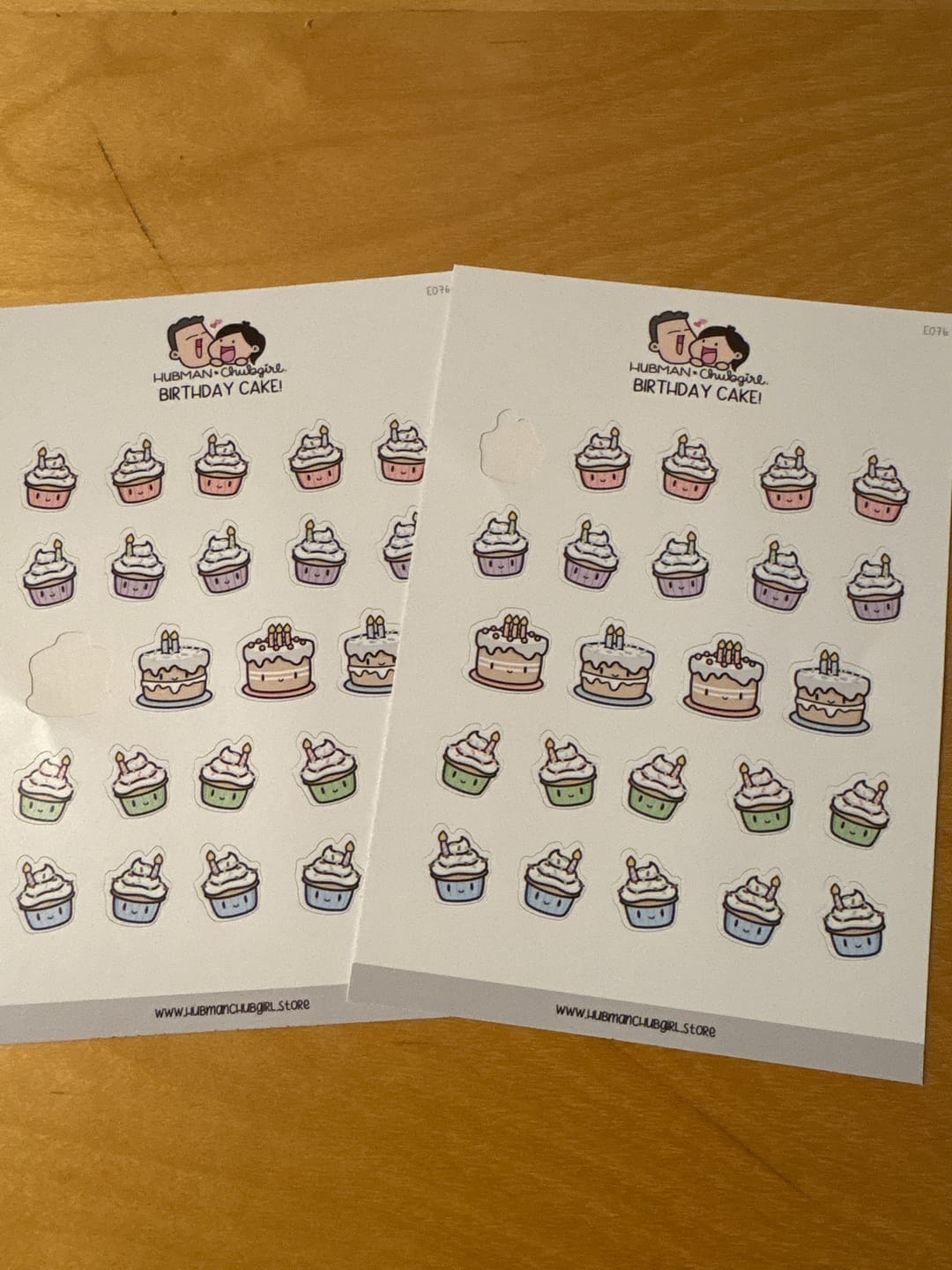 Customer photo review of Birthday Cake! Planner Stickers