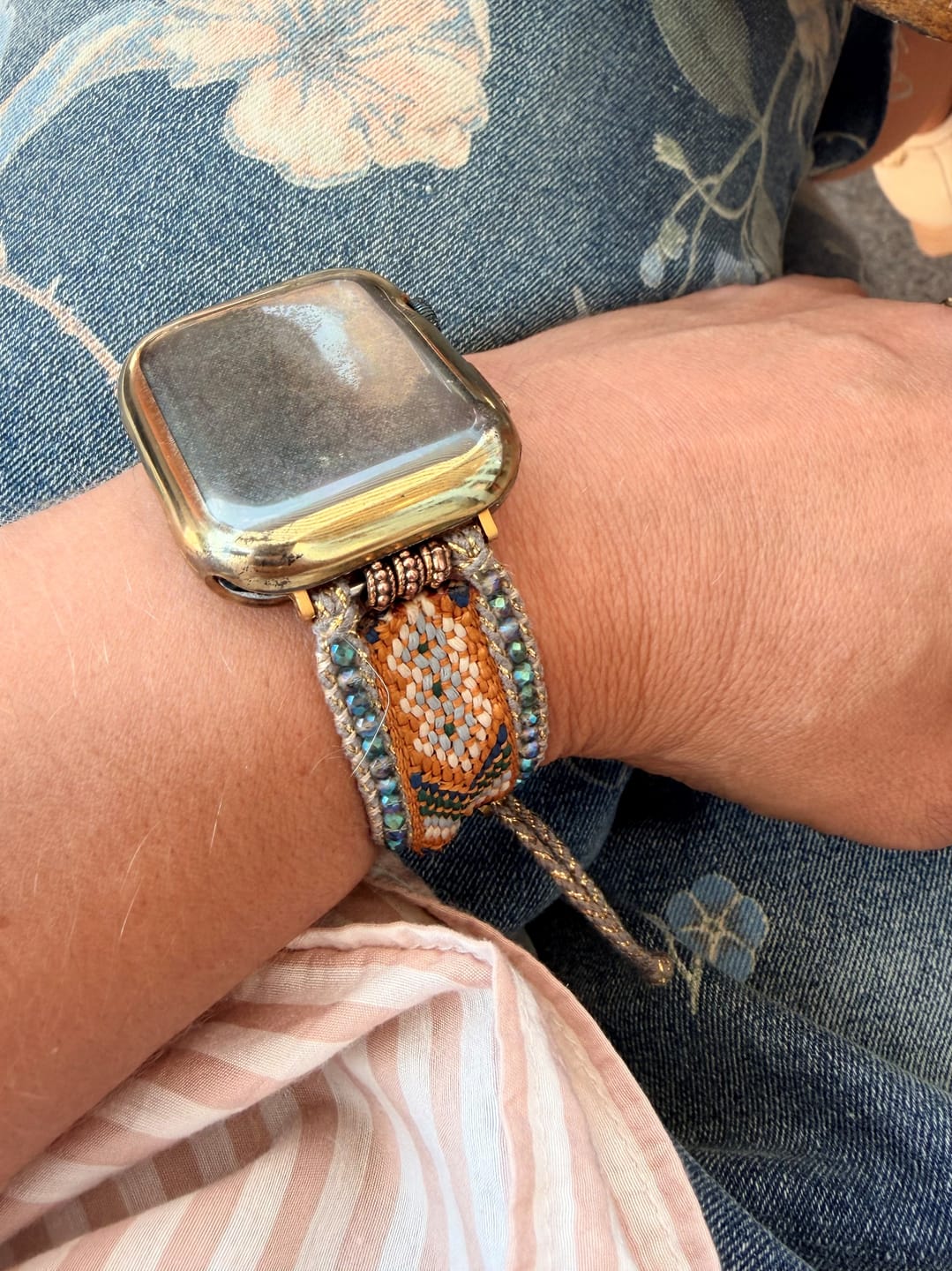 Customer photo review of Russet Sage Apple Watch Strap