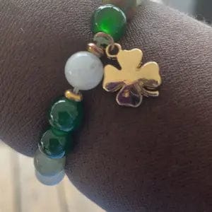 Customer photo review of FuAttract Growth Harmony & Positive Energy Green Aventurine Moonstone Unakite Chrysocolla Forest Style Bracelet