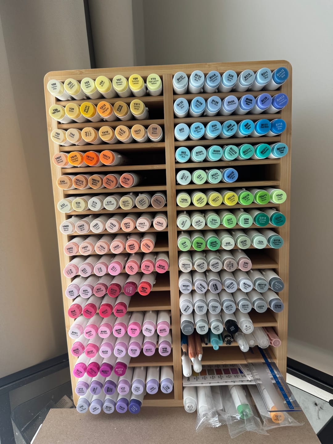 Customer photo review of Ohuhu Bamboo Marker Organizer