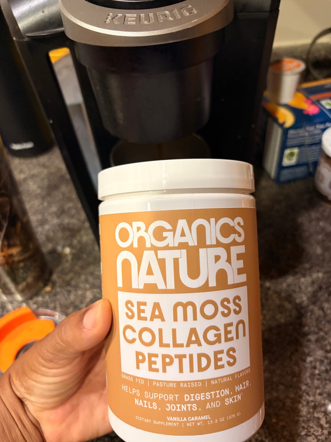 Customer photo review of Vanilla-Caramel Collagen Sea Moss