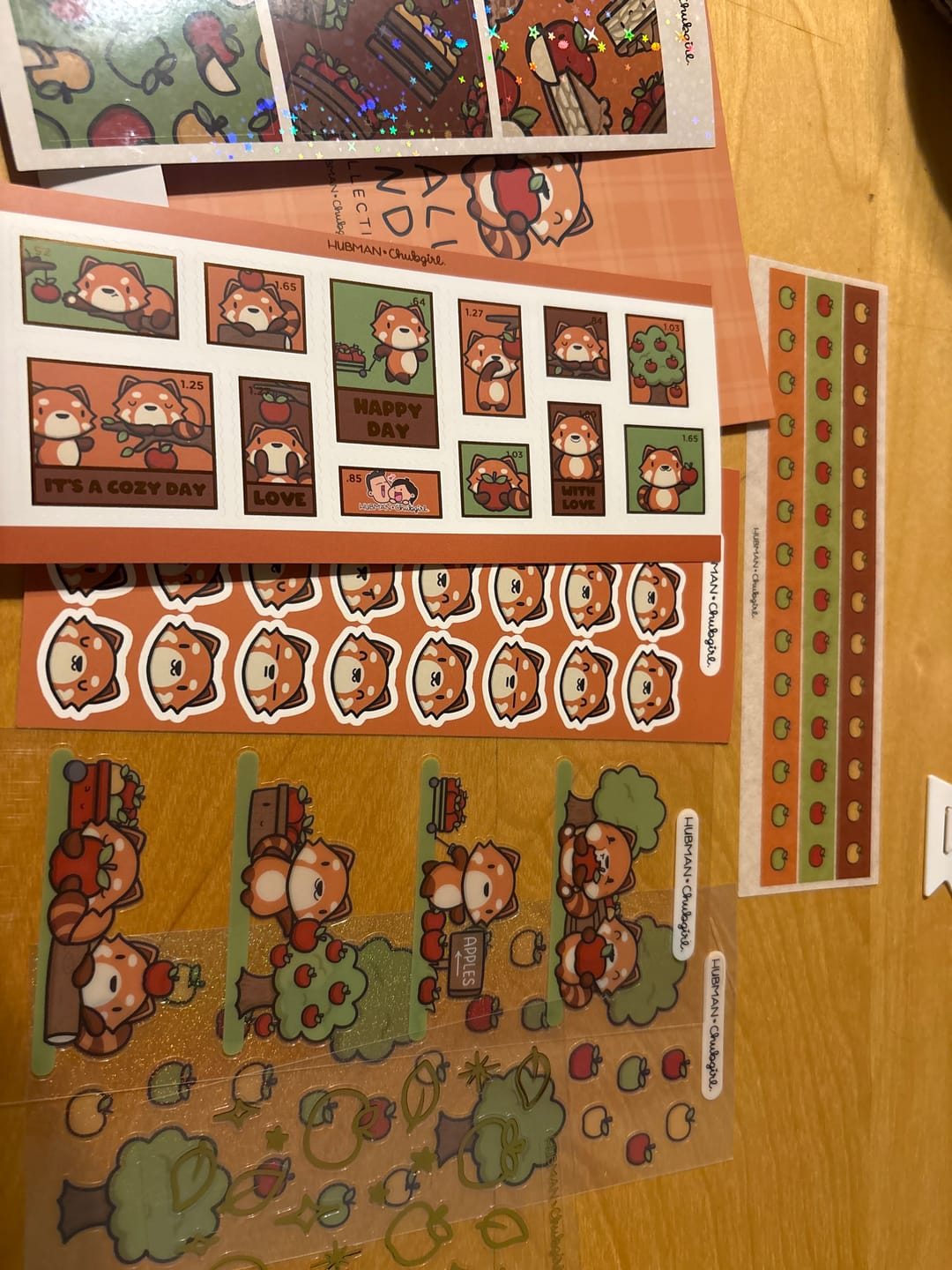 Customer photo review of Fall Pandas Variety Sticker Pack