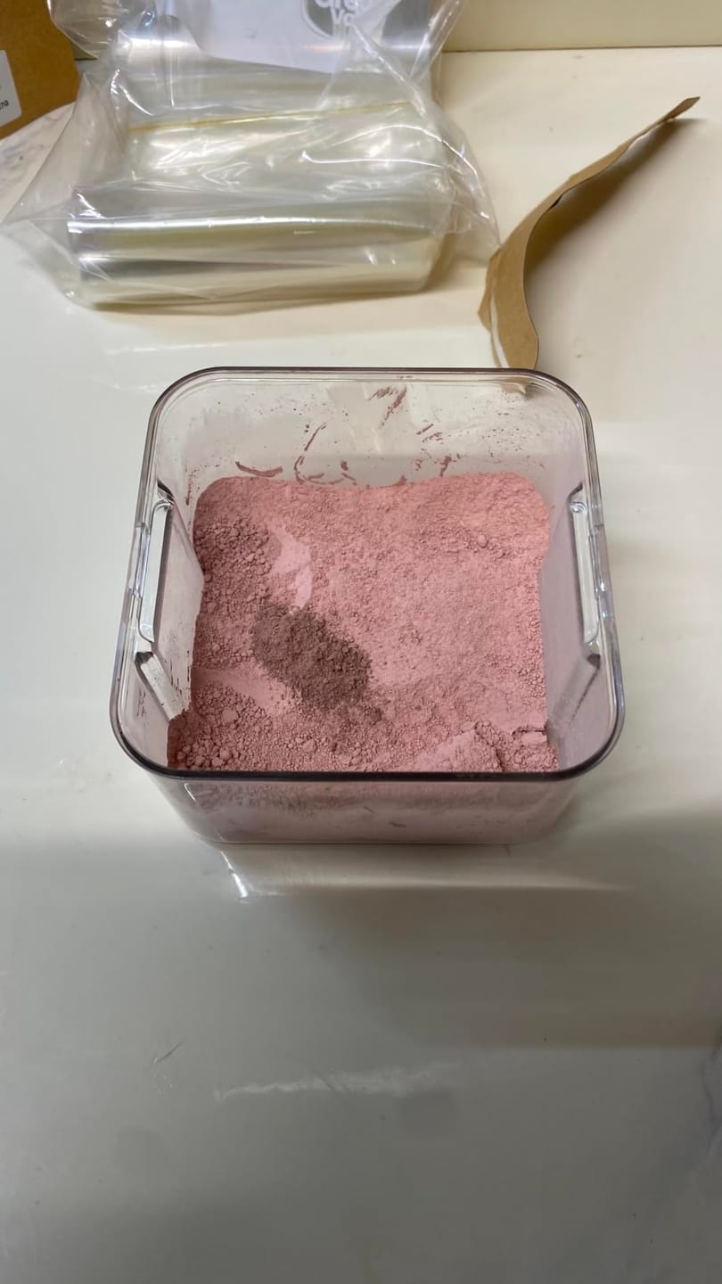 Customer photo review of French Pink Clay Powder