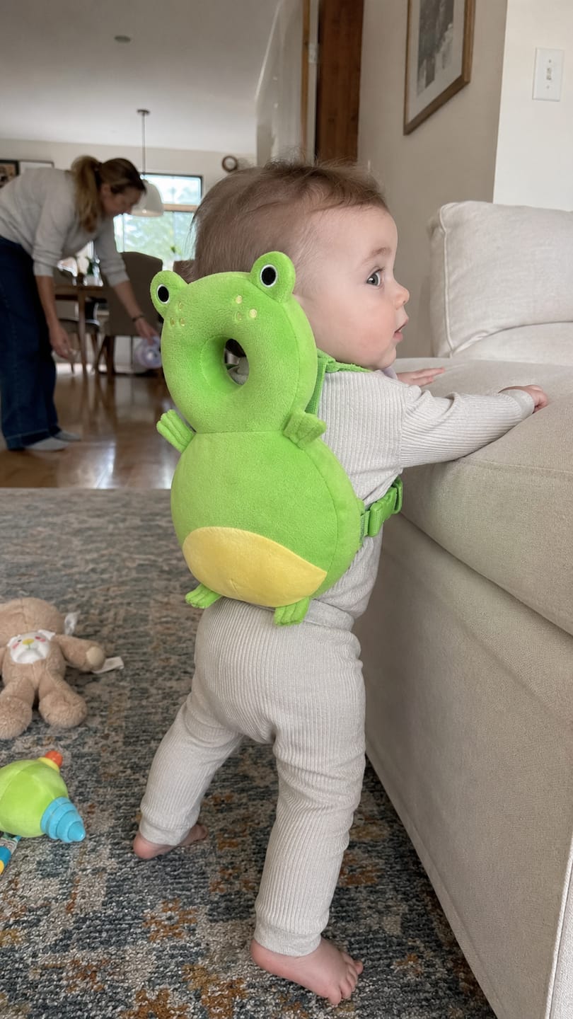 Customer photo review of Little Bloom™ Winged Head Cushion — for Wobbly First Steps
