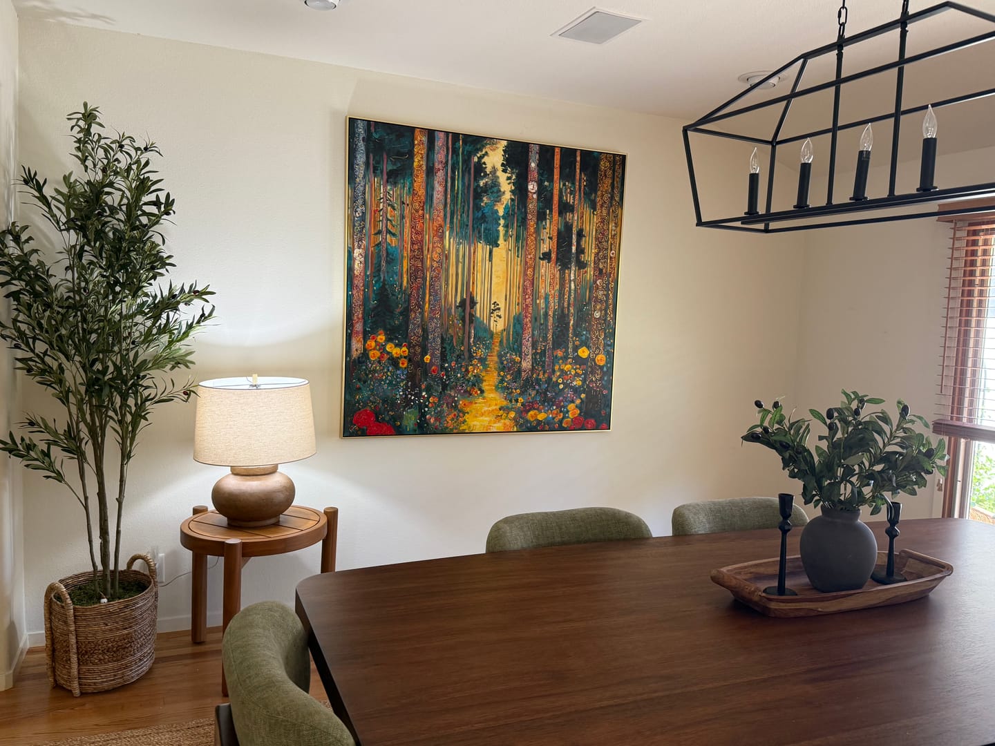 Customer photo review of Whispering Grove – Hand-Painted 3D Textured Forest & Floral Canvas