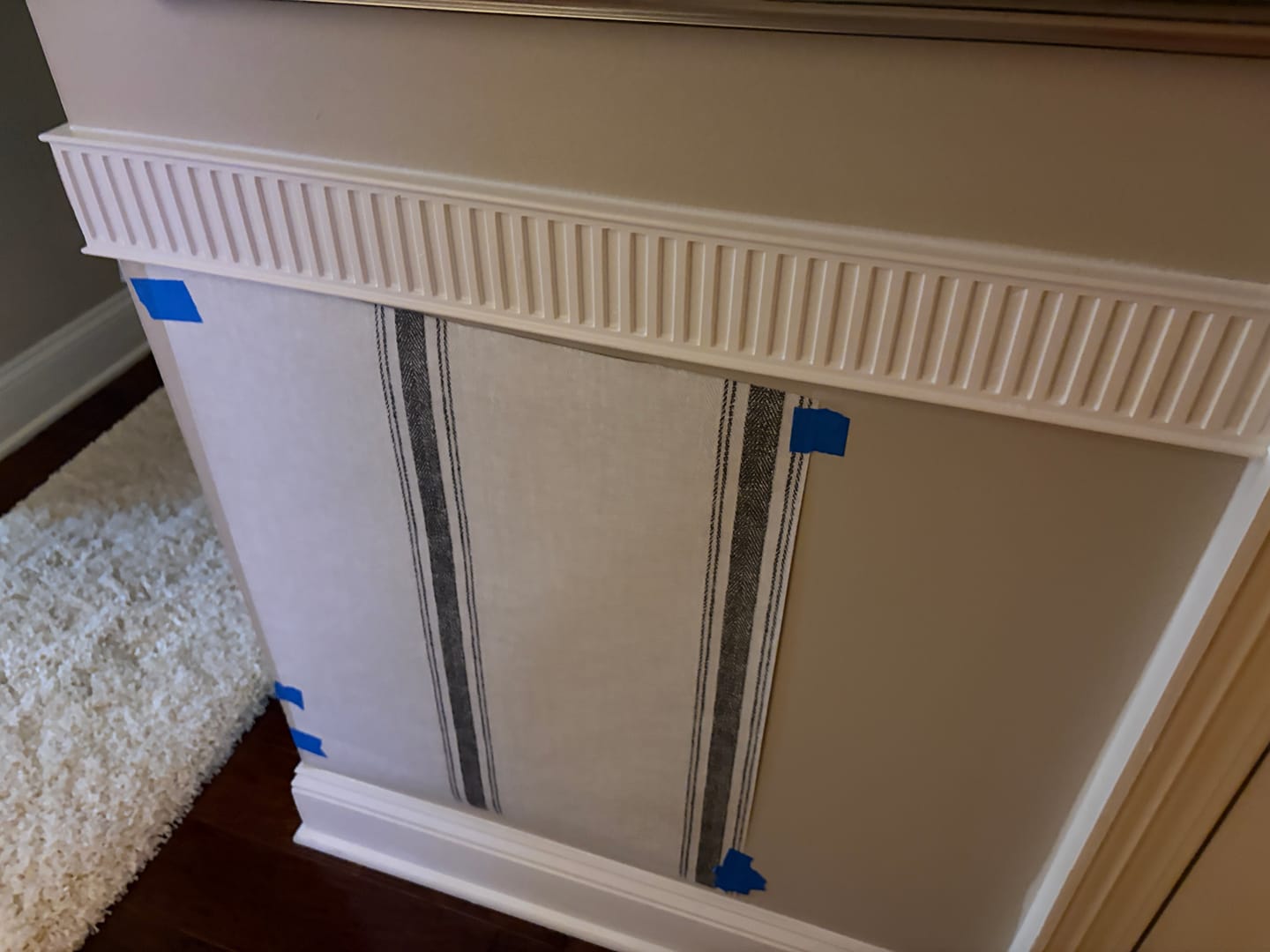 Customer photo review of NuWallpaper NUS4398 Charcoal Langston Peel & Stick Wallpaper