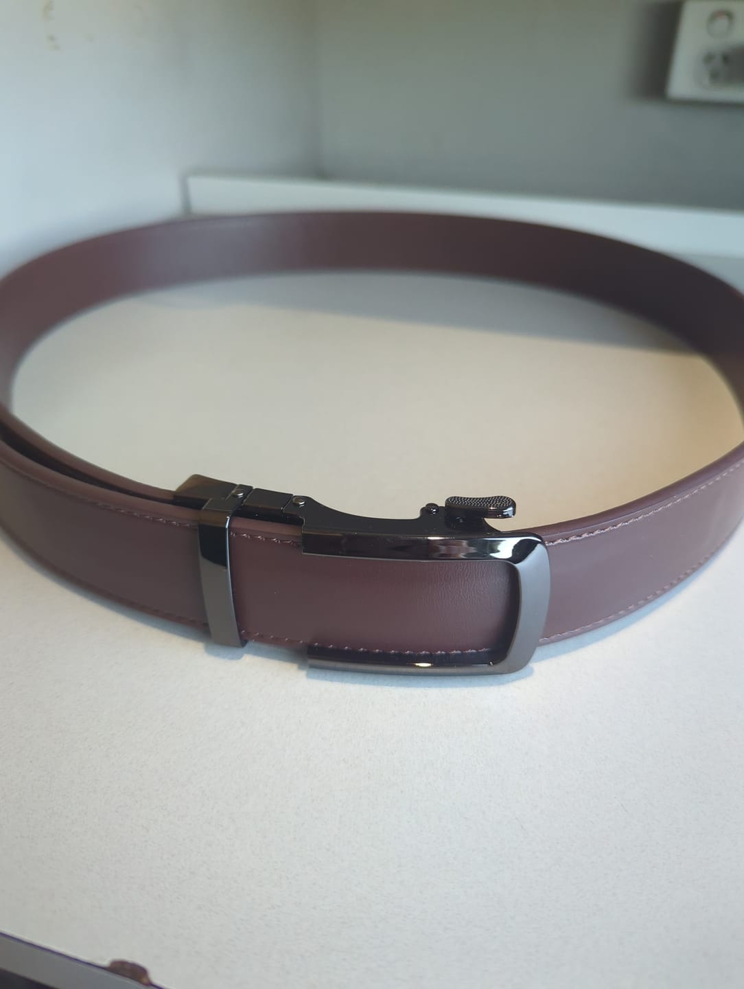 Customer photo review of Gunmetal | Genuine Leather Belt