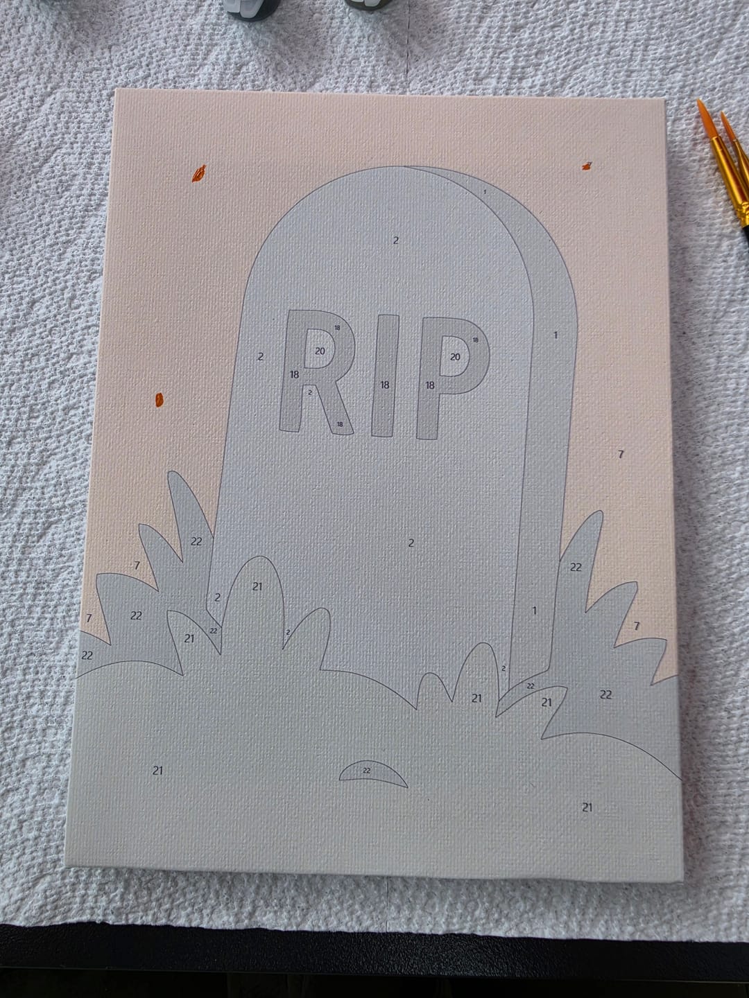 Customer photo review of 6 Mini Paintings - Classic Halloween Set