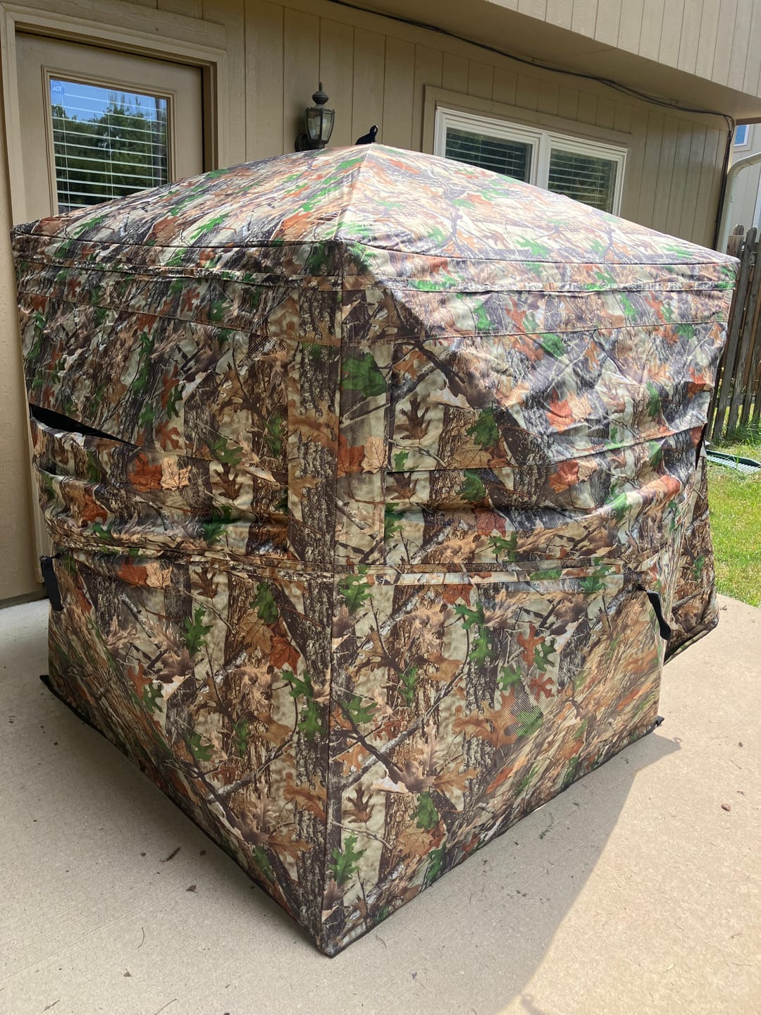 Customer photo review of FLASH SALE VisX/VisMax 270 Degree Ground Blind | See-Through Duck Blind & Portable Pop-Up Deer Blind | Camouflage Hunting Blinds & Best Budget Ground Options