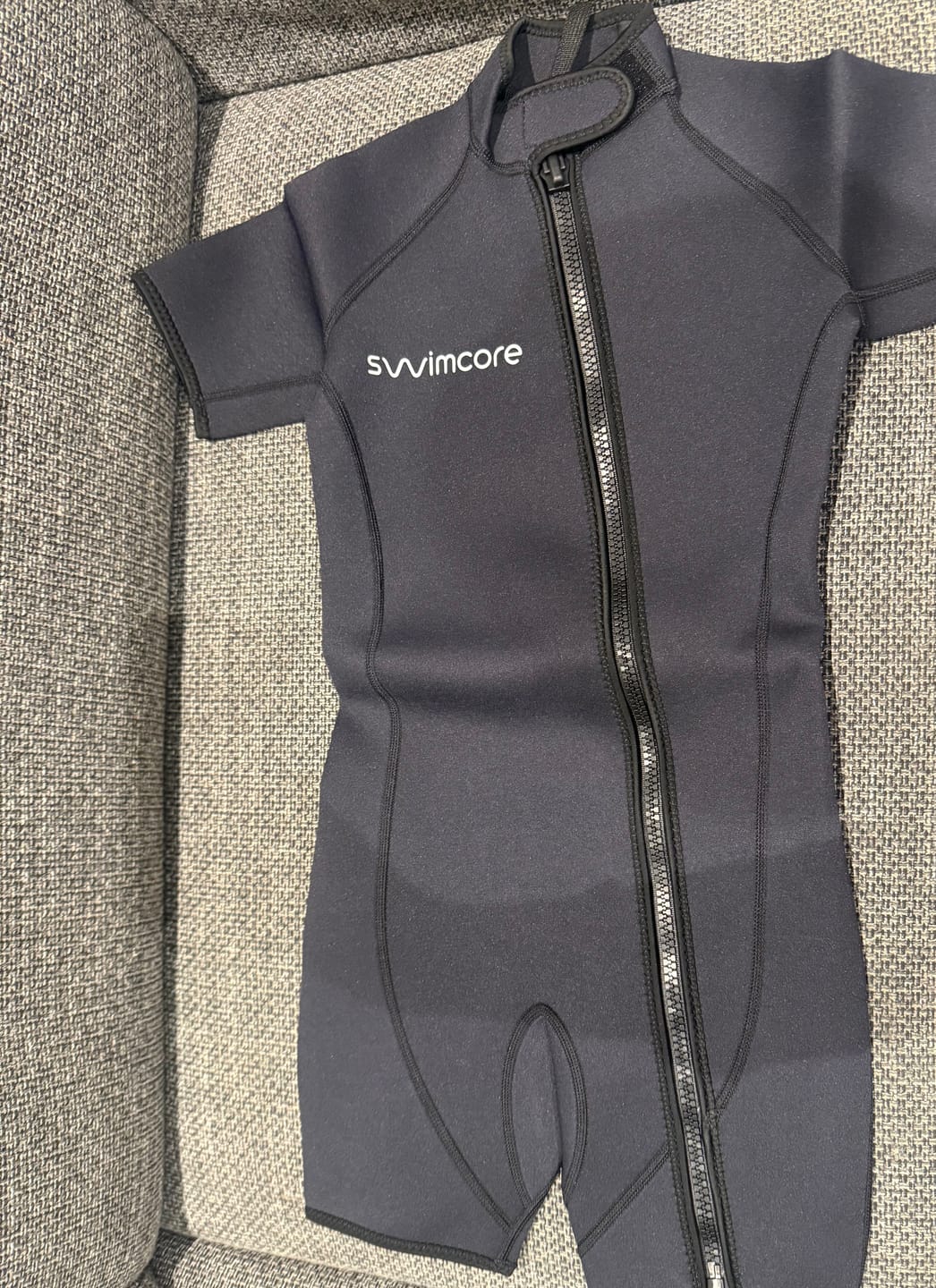 Customer photo review of Kids Shorty Wetsuit Neoprene | Swimcore Front Zip Thermal Wetsuit