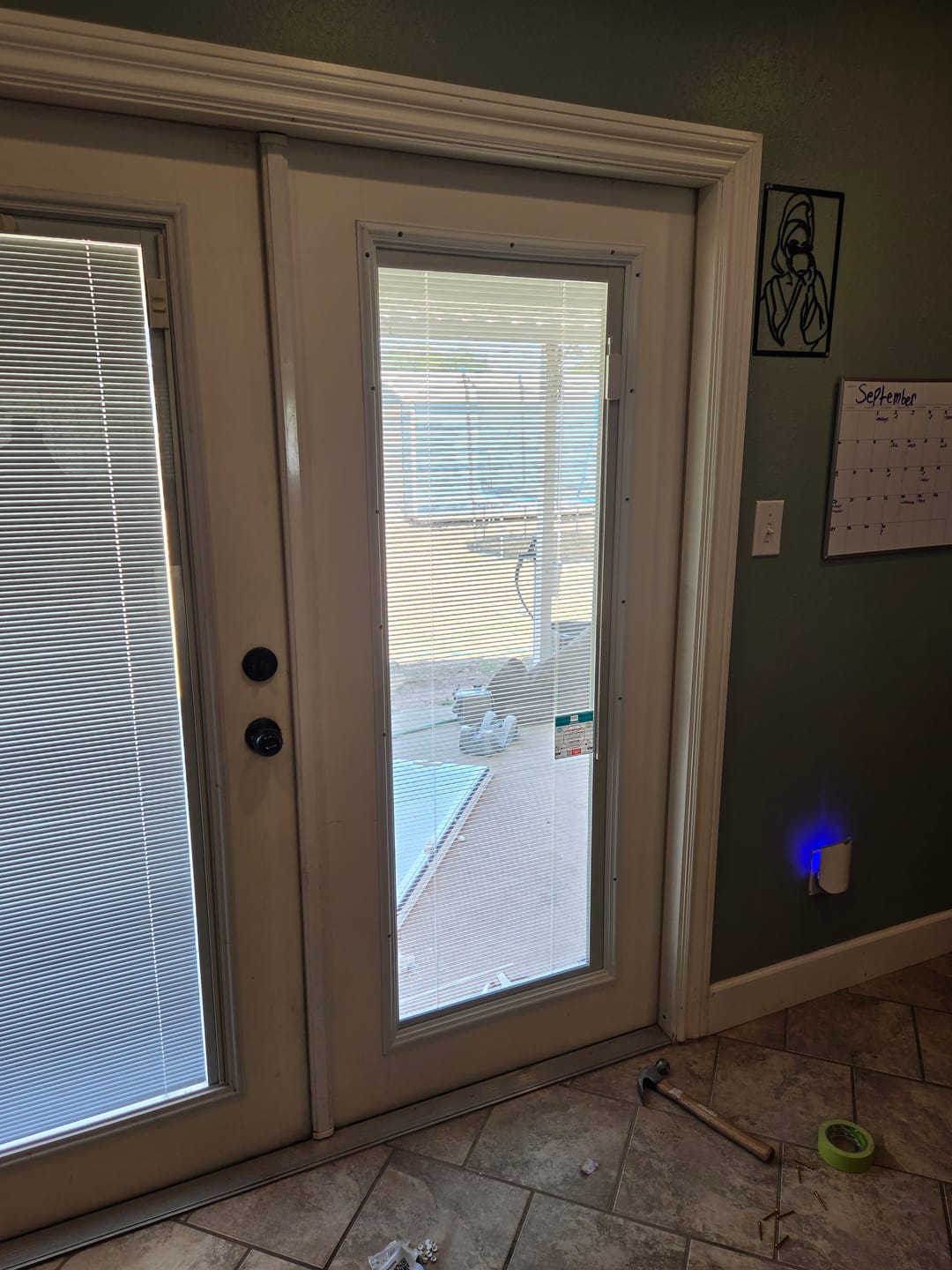 Customer photo review of Raise & Lower Blinds Glass and Frame Kit (Full Lite)