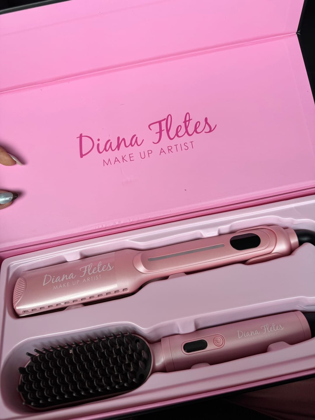 Customer photo review of Set Plancha Profesional Infrarroja + Cepillo Alaciador Light Pink