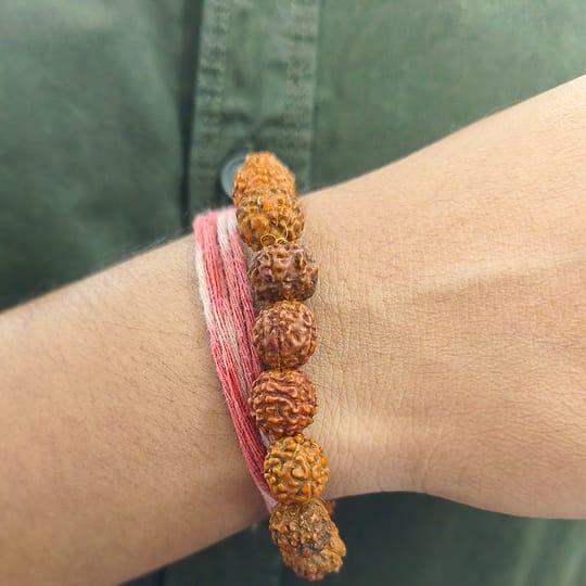 Customer photo review of 5 Mukhi Rudraksha Bracelet