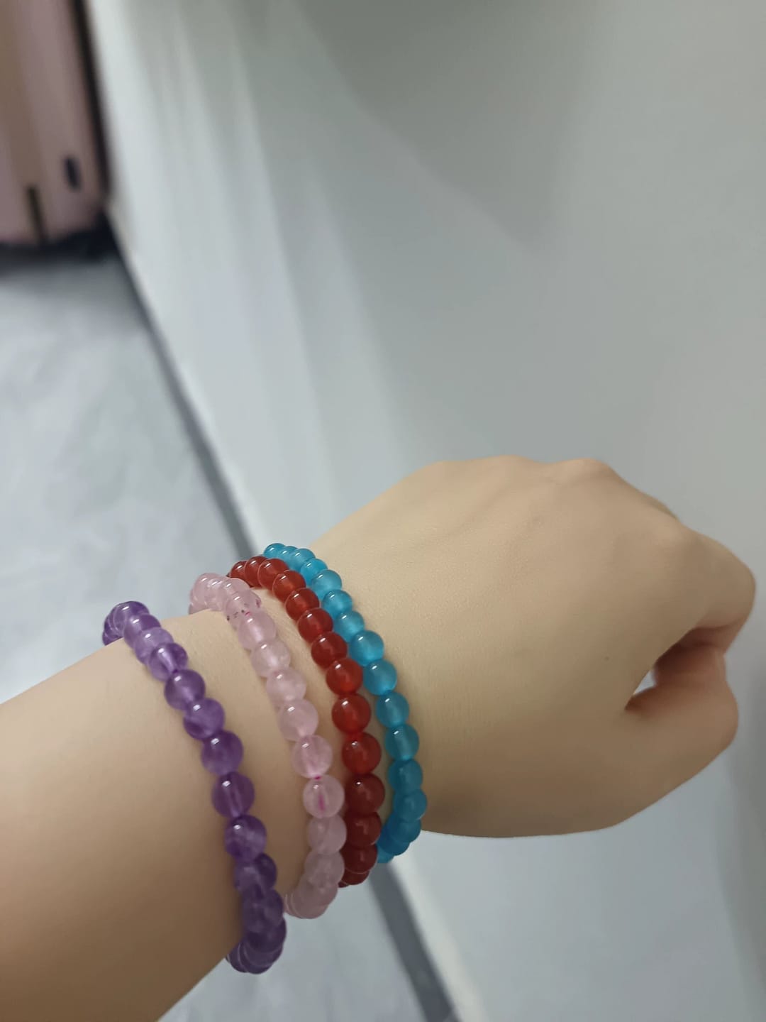 Customer photo review of FuAttract Harmony Balance & Positive Vibes Natural Multi Material Stone Unisex Versatile Bracelet