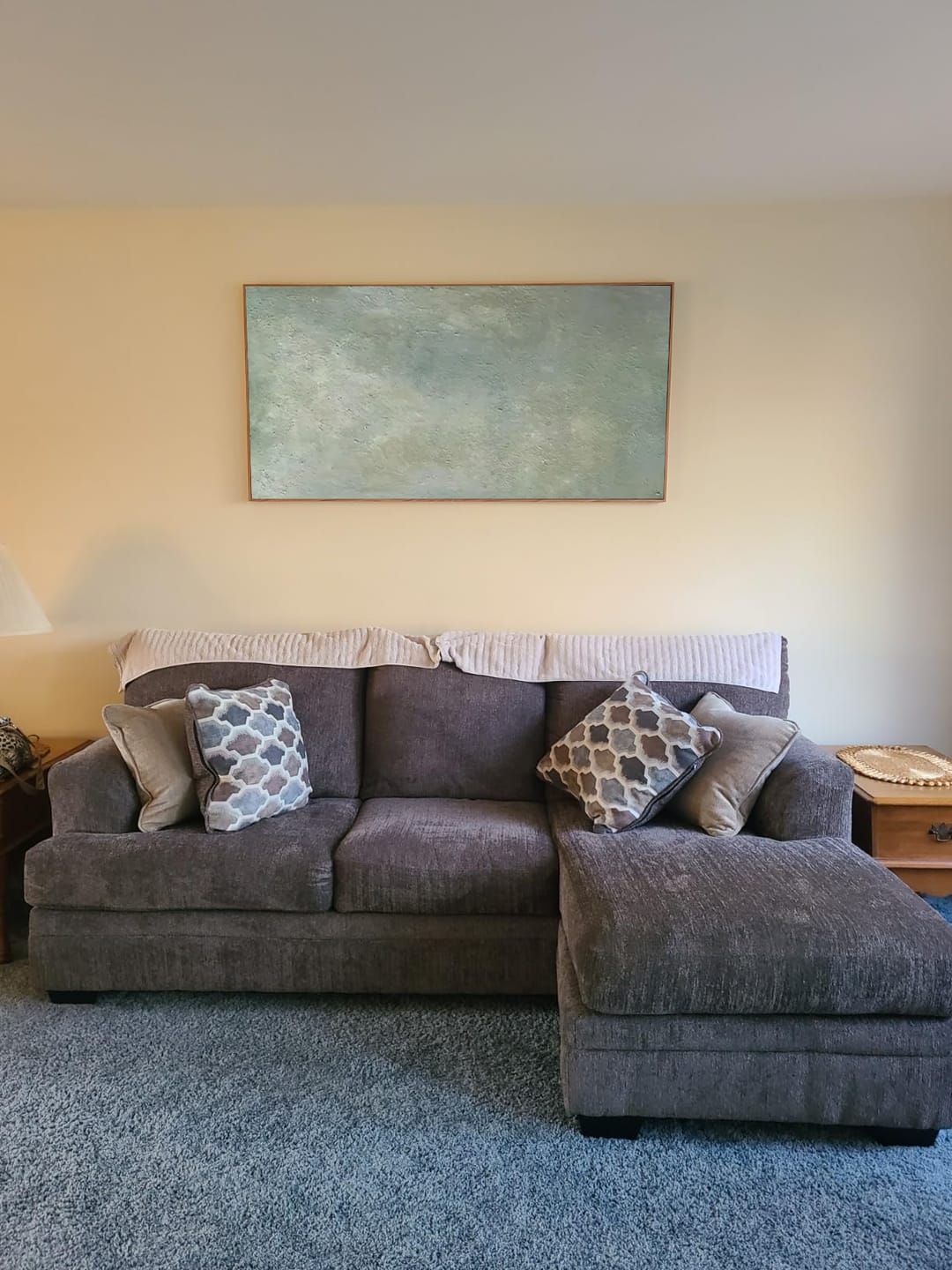 Customer photo review of Green Minimalist Canvas Art #MT150 #MW006
