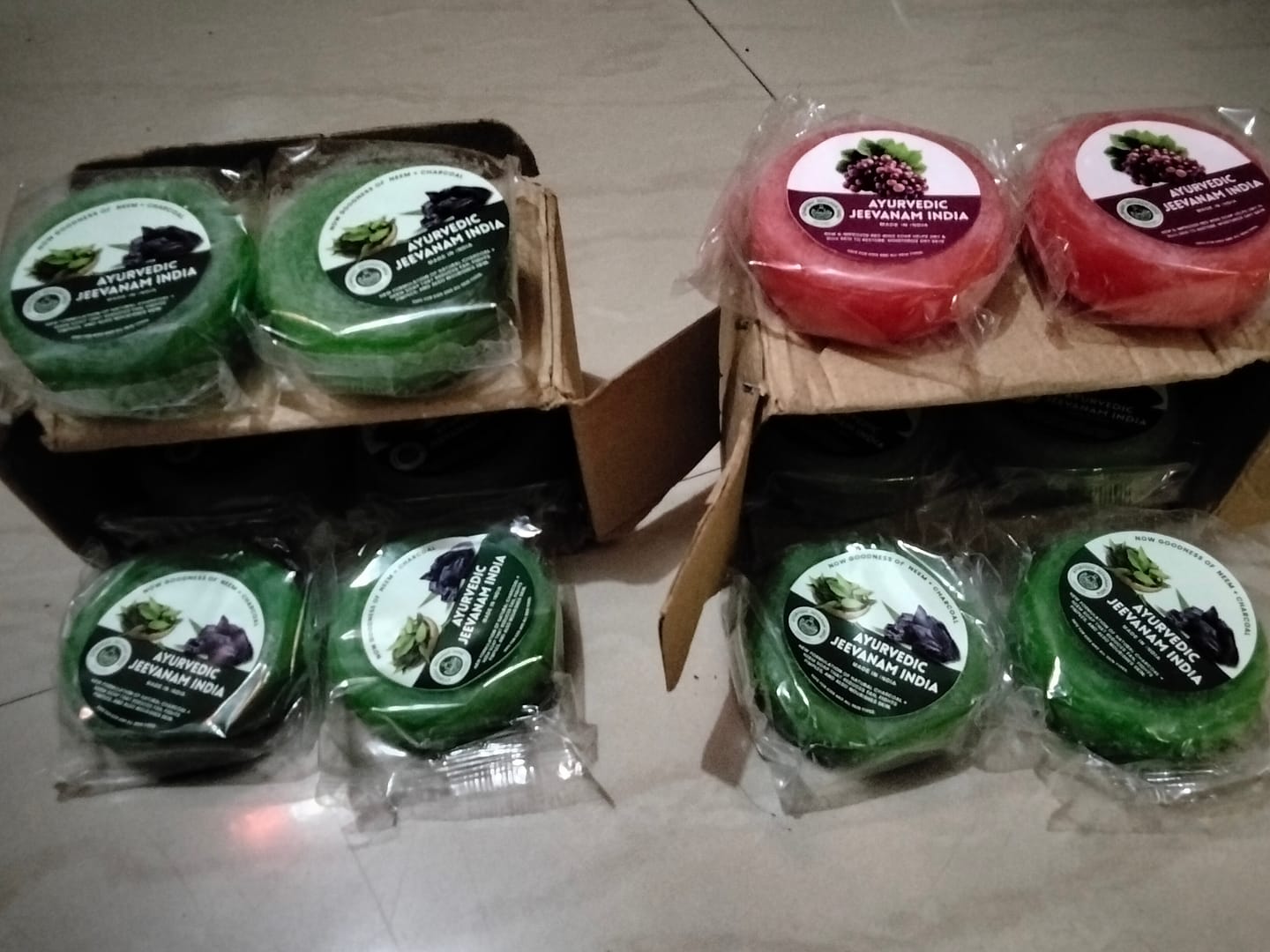 Customer photo review of Ayurvedic Jeevanam Black Detox Charcoal Soap for Face & Body