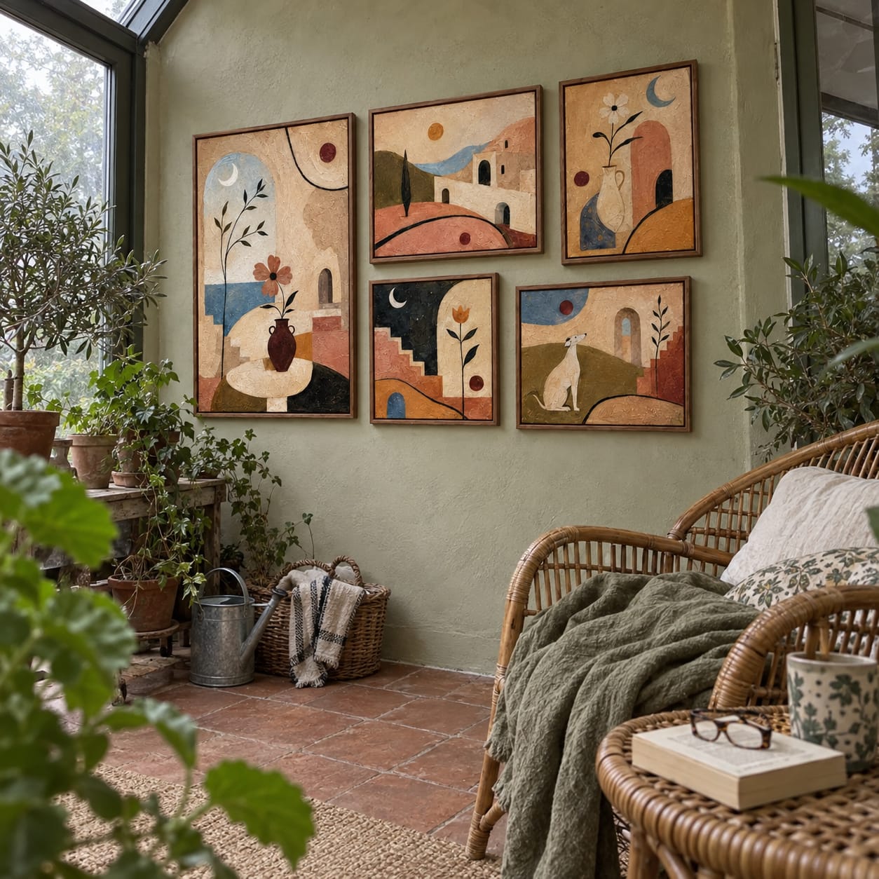 Customer photo review of Mediterranean Harmony Gallery Wall (Including 5 Piece)