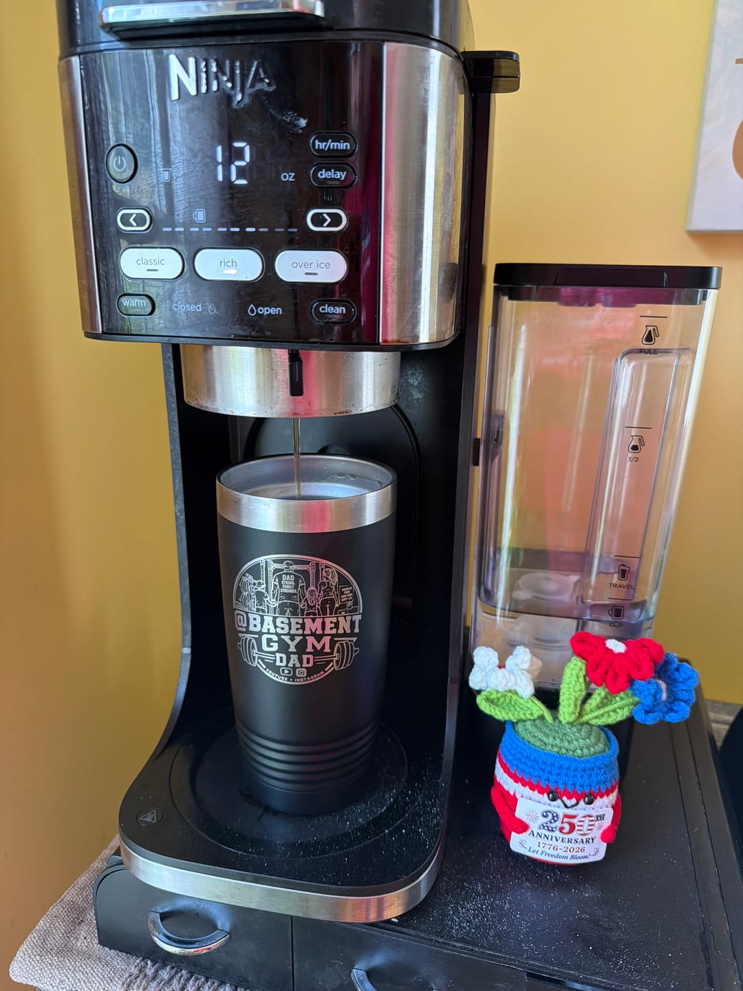 Customer photo review of $5 Sample - Custom 20 oz Tumbler with your Business Logo Engraved - Great Test Before Bulk Volume Order!