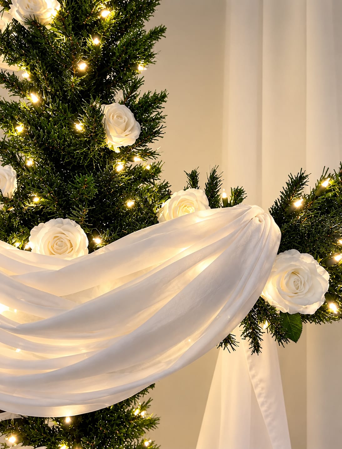 Customer photo review of Pre-Lit Cross Christmas Tree